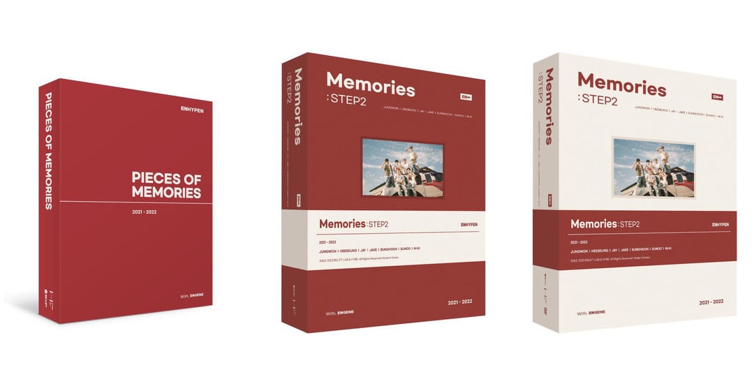 230619 ENHYPEN Memories : PIECES OF MEMORIES [2021-2022], STEP 2 Digital Code and STEP 2 DVD (Packaging Details and Info)