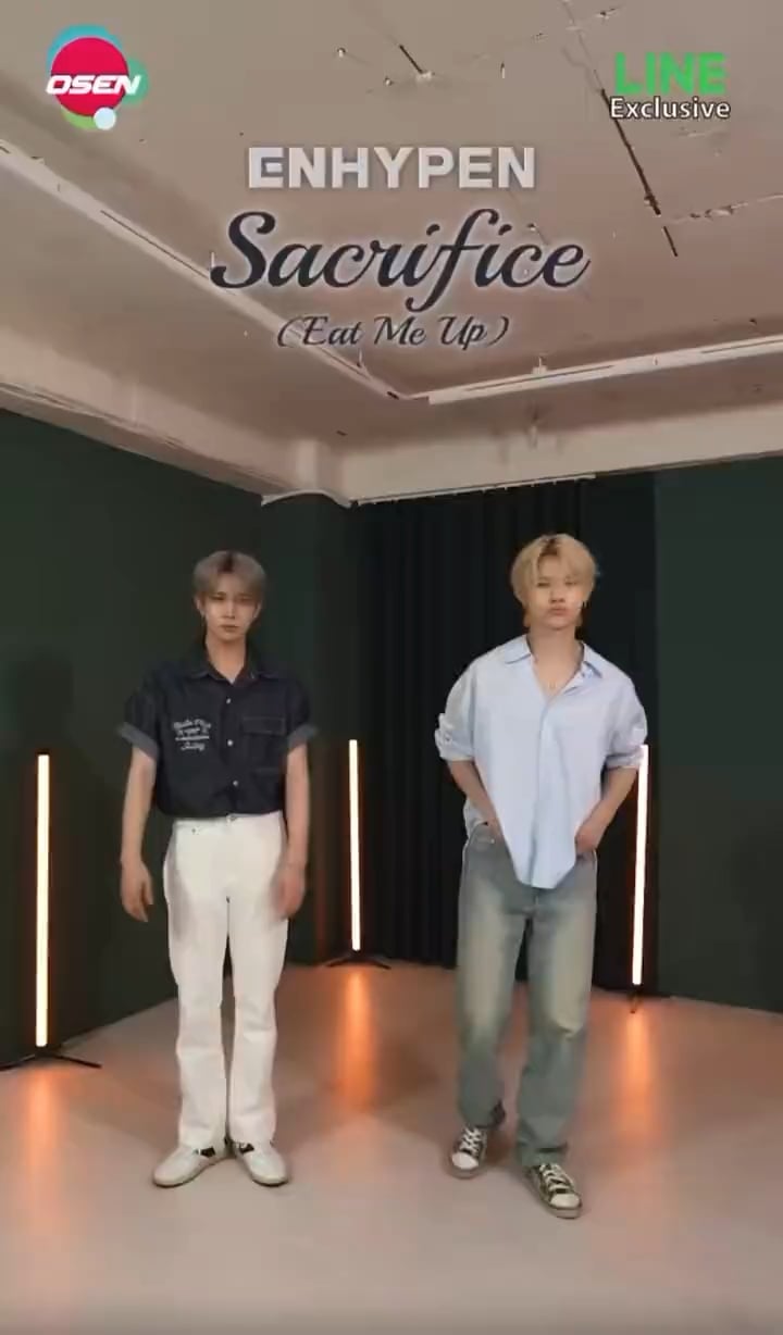 230710 OSEN Kpop Line Voom: 🎬 ENHYPEN - 'Sacrifice (Eat Me Up)' with Heeseung and Ni-ki