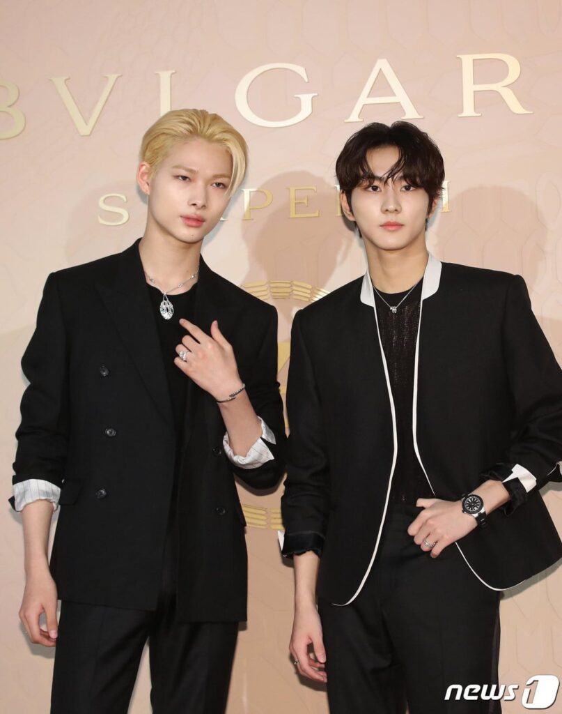 230628 Jungwon and Ni-ki @ Bvlgari Serpenti 75 Exhibition in Seoul (K-media Photos)