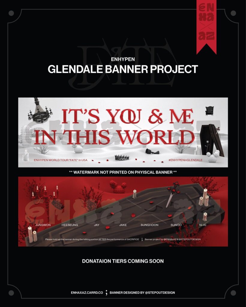 Glendale Banner Project for Enhypen's Fate Tour!