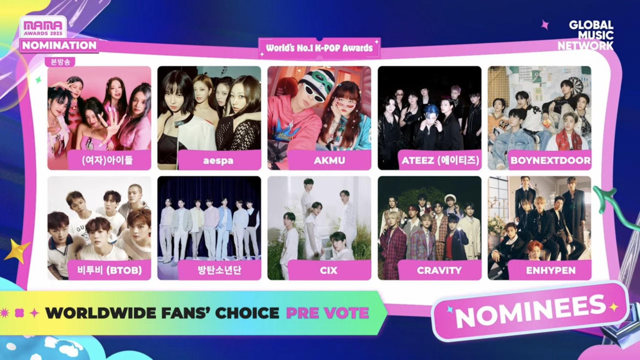 231019 ENHYPEN is nominated for “Worldwide Fans Choice” @ 2023 MAMA AWARDS