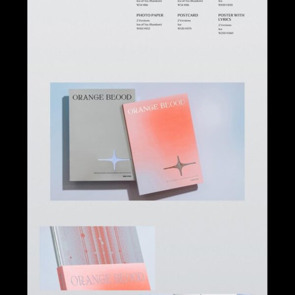 231016 ORANGE BLOOD Album Packaging details