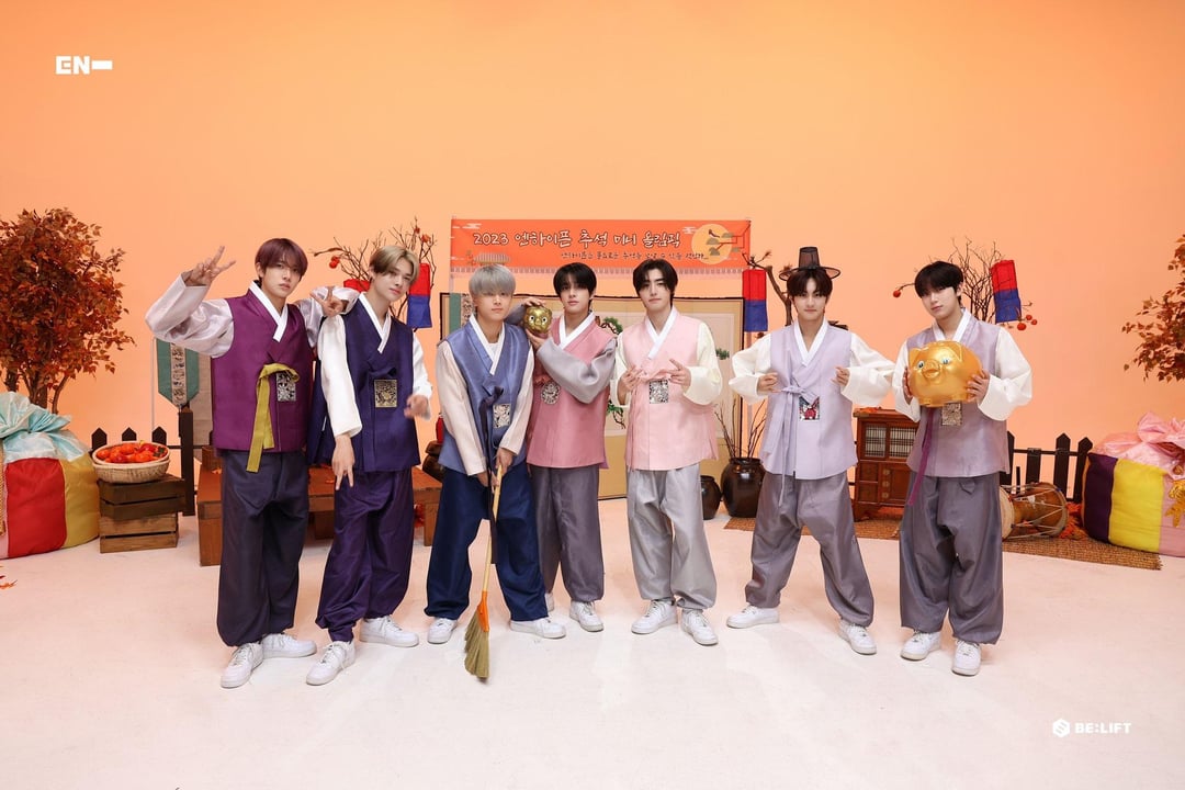 231001 ENHYPEN ‘Korean Thanksgiving Game Show’ Behind Photo Sketch (Part 1/2)