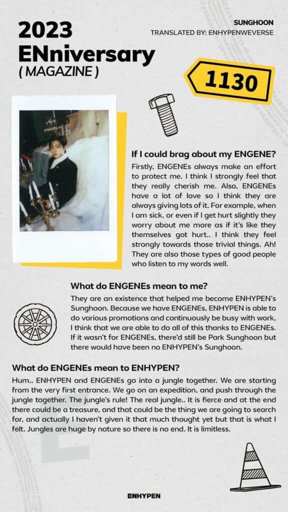 231126 [2023 ENniversary] ENHYPEN ENniversary MAGAZINE - Sunghoon, Sunoo & Ni-ki