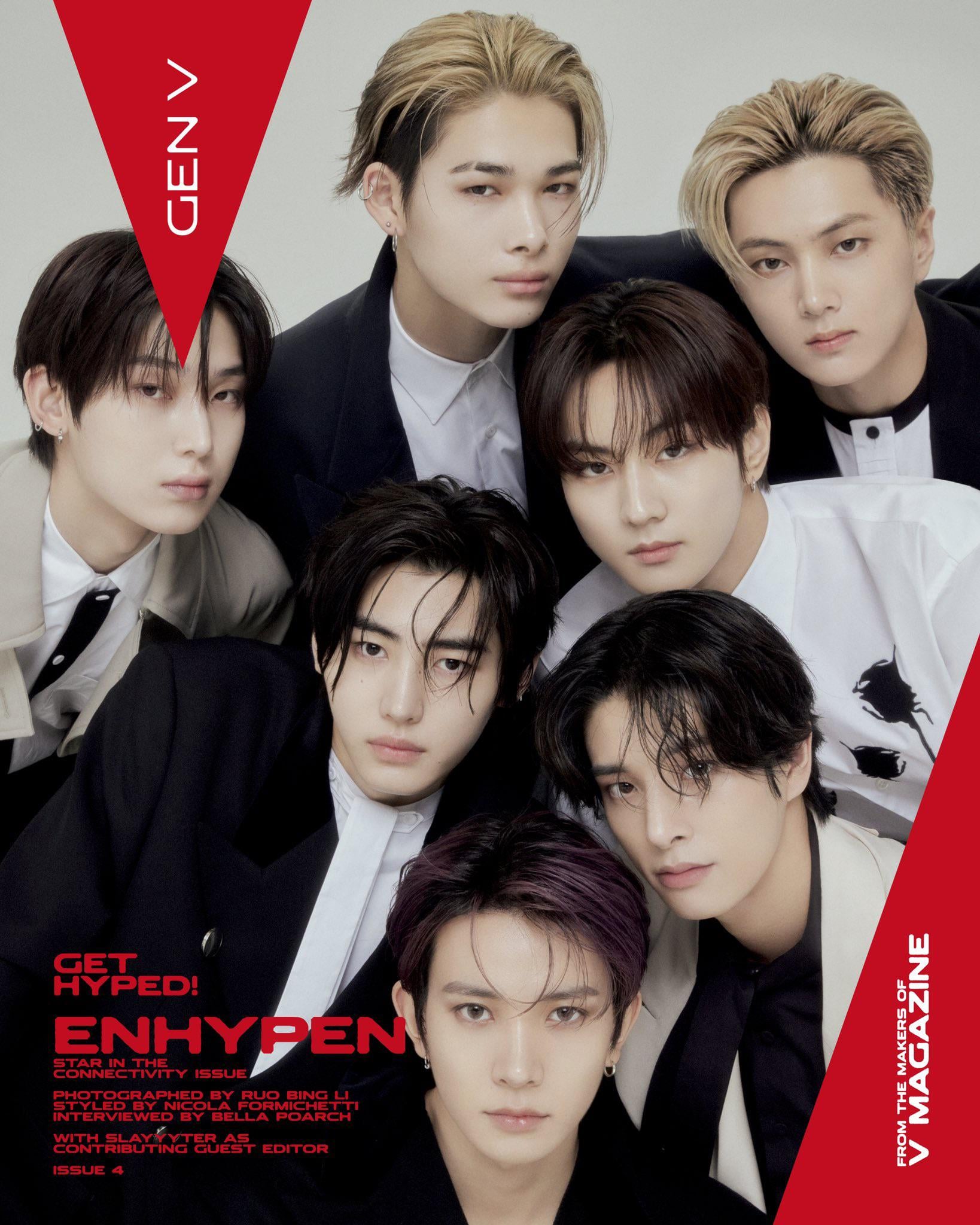 231205 GEN V Instagram: Surprise! South Korean boy band ENHYPEN stars on the latest cover of our Winter 2023 Issue.