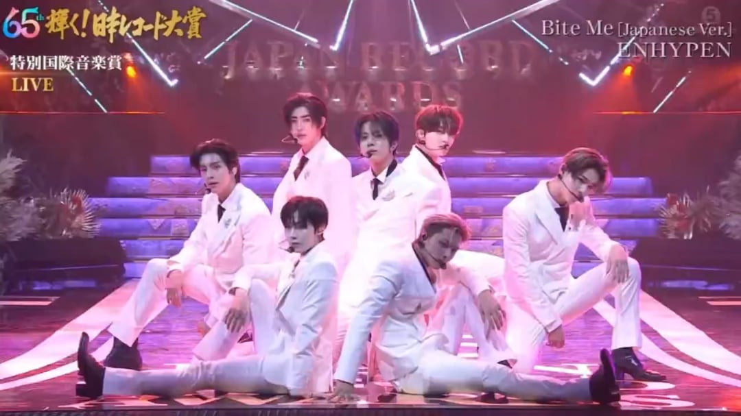 231230 65th Japan Record Awards ENHYPEN interview and Bite Me JP version performance