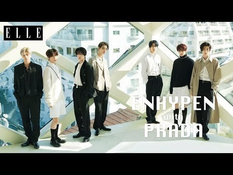 231221 ELLE Japan: ENHYPEN in Tokyo! Wearing the latest Prada looks that are cool and modern