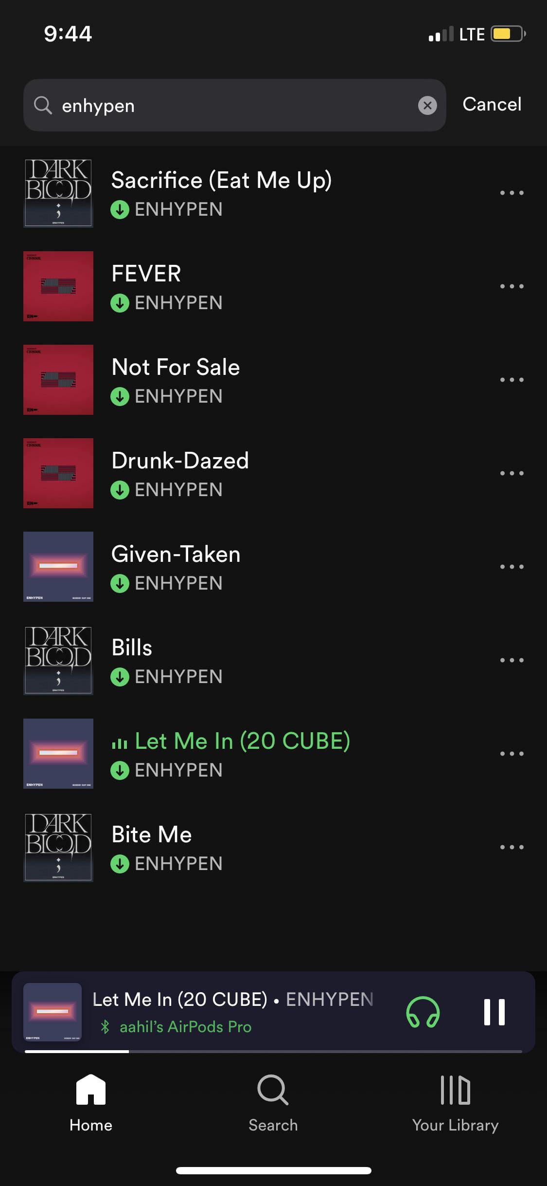 Suggestions (I love fever, given taken, and drunk dazed the most)