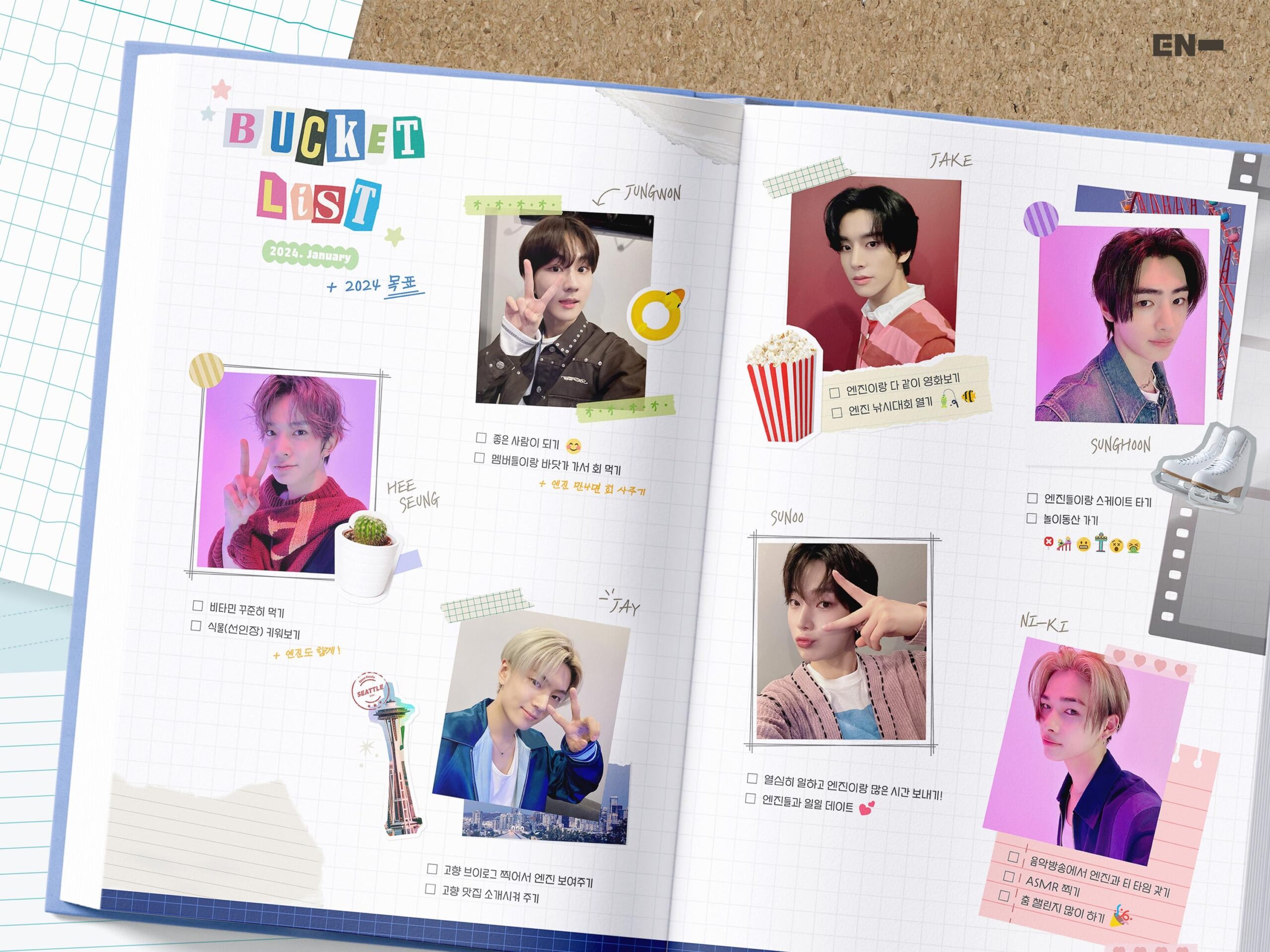 240108 Twitter: ENHYPEN OFFICIAL @ ENHYPEN Bucket List