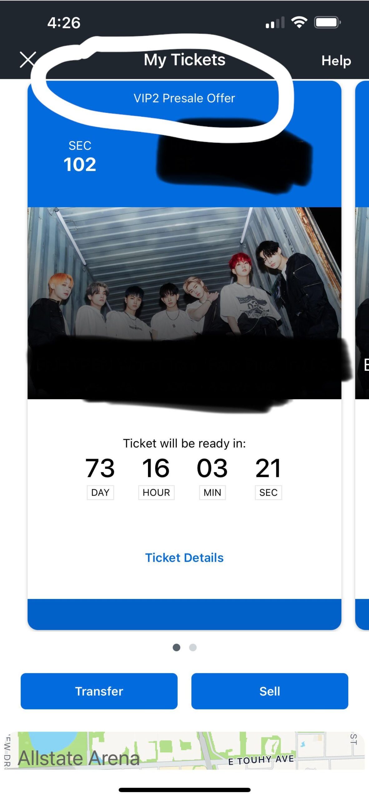 Help! Rosemont Fate Plus tour ticket question