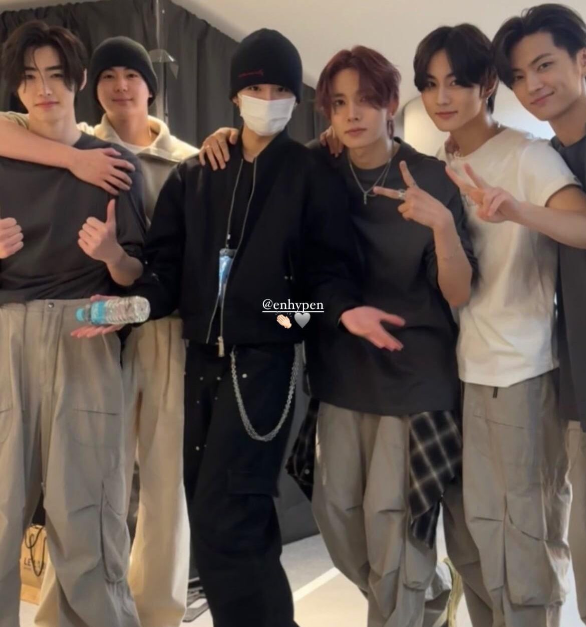 240224 @leeeeesangwon Instagram Story with Jungwon, Heeseung, Jay, Sunghoon