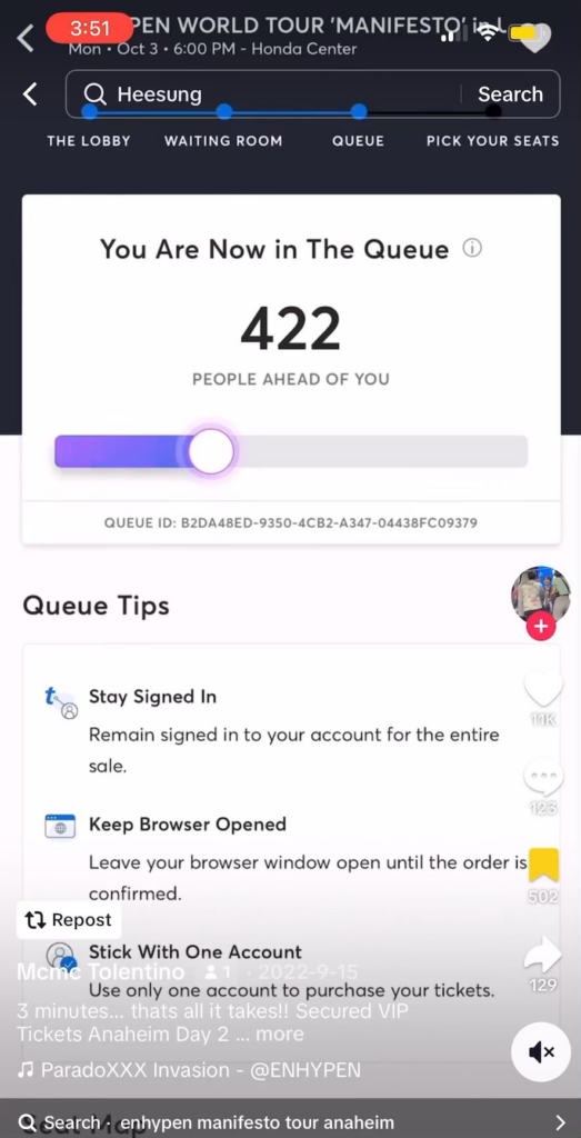 How presale works -Ticketmaster