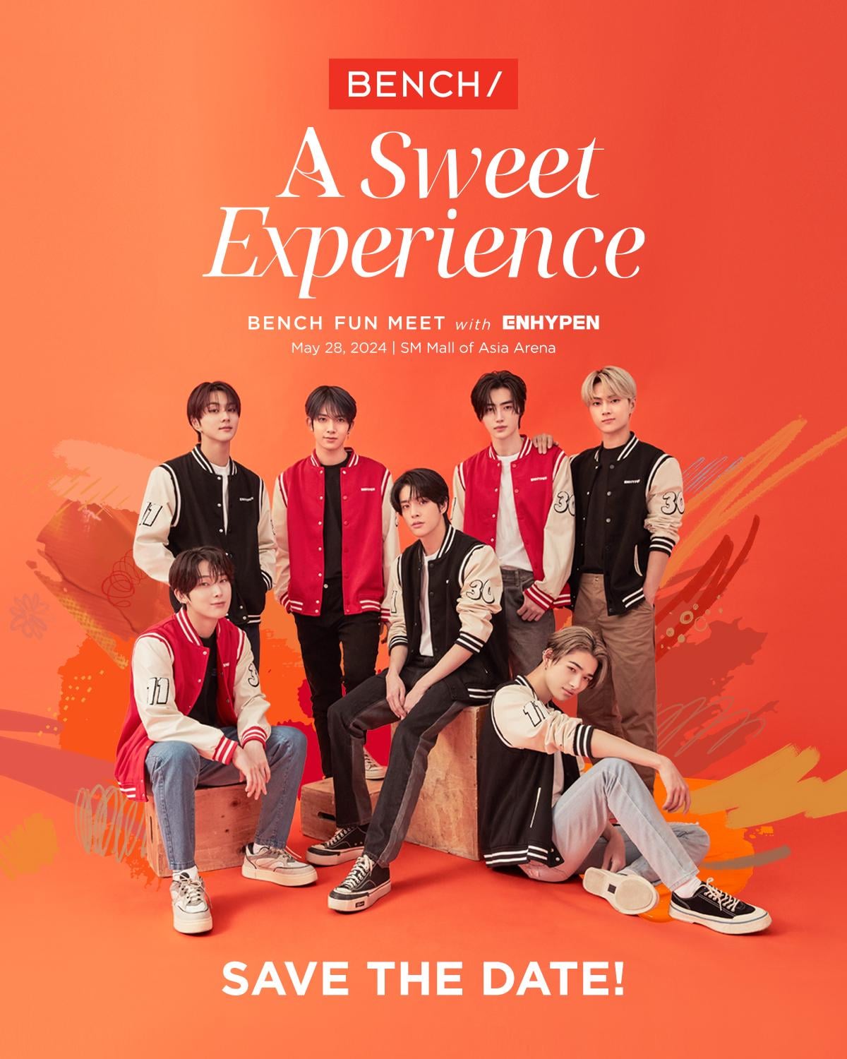 FOR FILO ENGENES!!! Clear your schedules and make way for 'A Sweet Experience' with Enhypen! May 28, 2024 at the SM Mall of Asia Arena. SAVE THE DATE!!! 📅 -Bench/ lifestyle + clothing