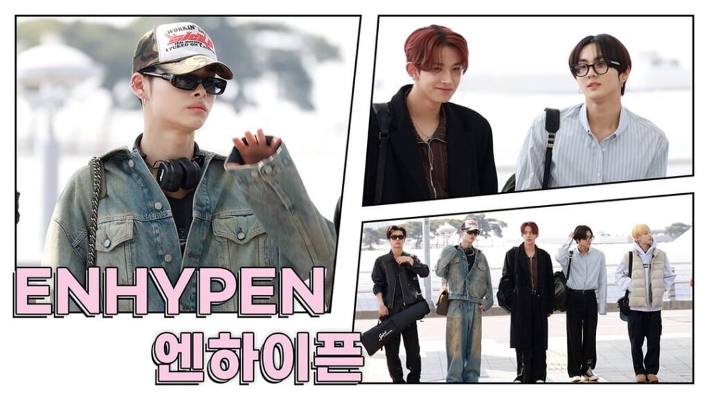 240412 Jungwon, Heeseung, Jay, Sunoo, Ni-ki leave for Taiwan + Jake & Sunghoon leaving for Japan on 240408 (Media Photos)