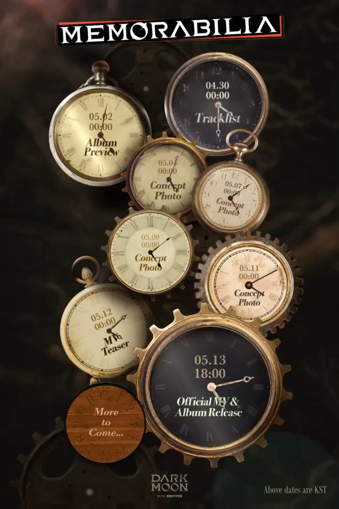 240429 DARK MOON SPECIAL ALBUM 'MEMORABILIA' Promotion Calendar