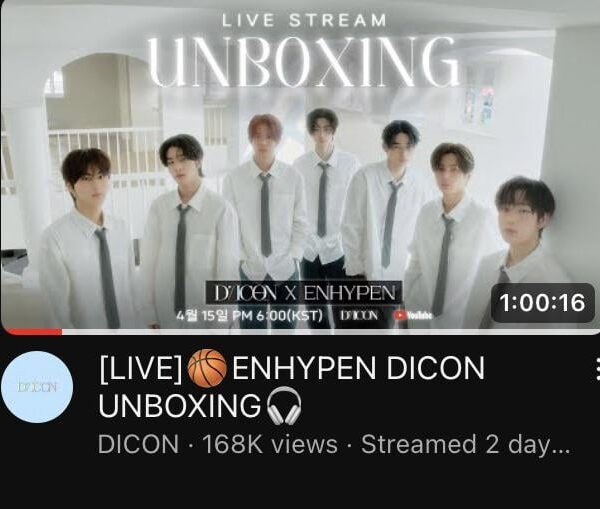 enhypen x dicon unboxing eng sub