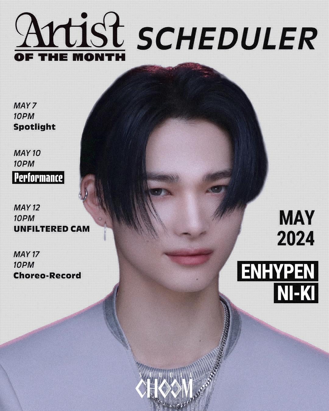 240501 Ni-ki Artist of the Month Scheduler