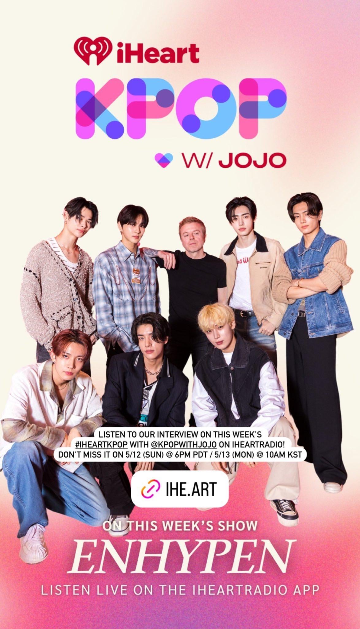240512 Instagram Story: ENHYPEN @ iHEART KPOP WITH JOJO