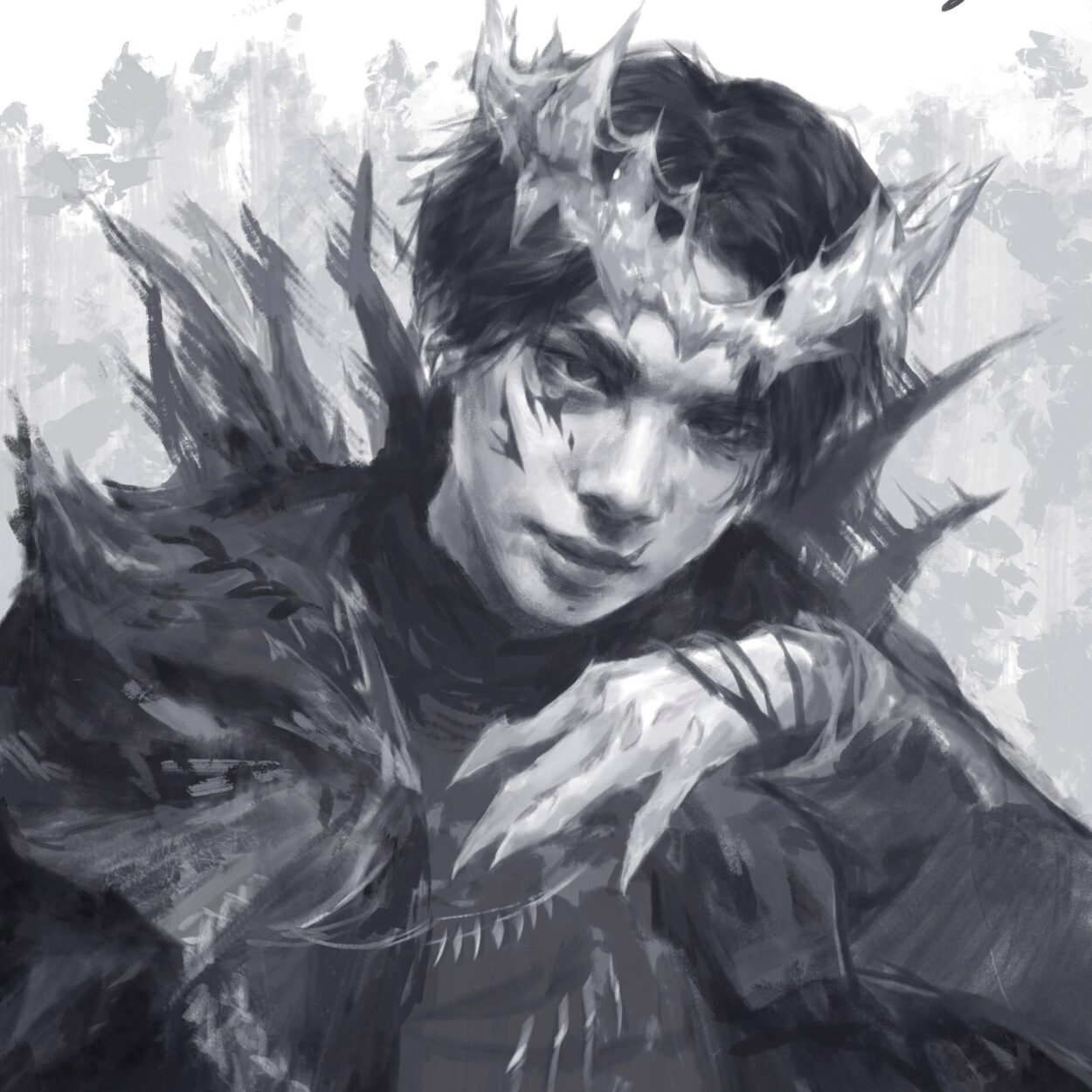 NI-KI fanart: A SOUL WITH NO KING (villain king concept)