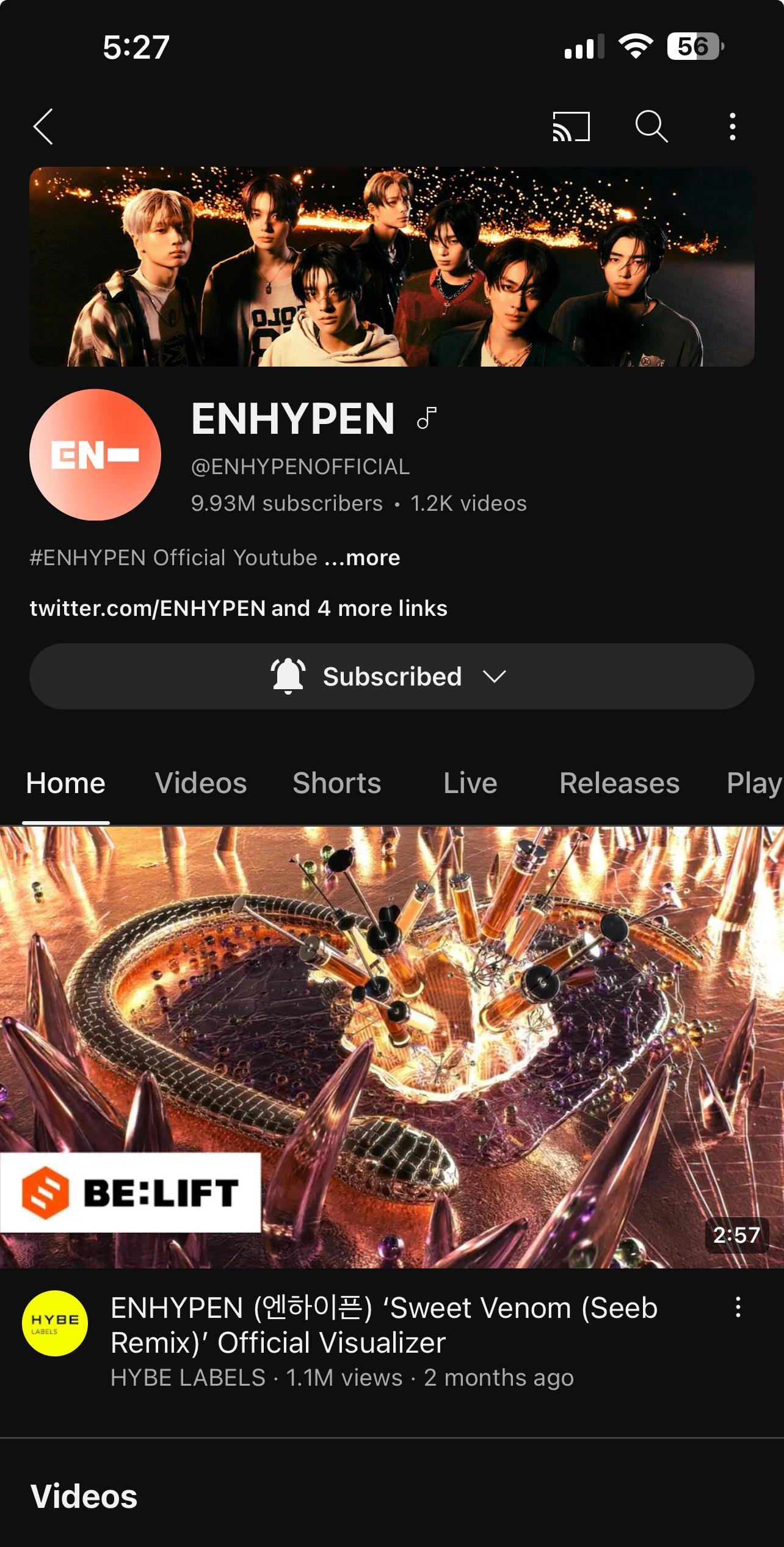 ENHYPEN IS ALMOST AT 10 MILLION SUBSCRIBERS!!!!
