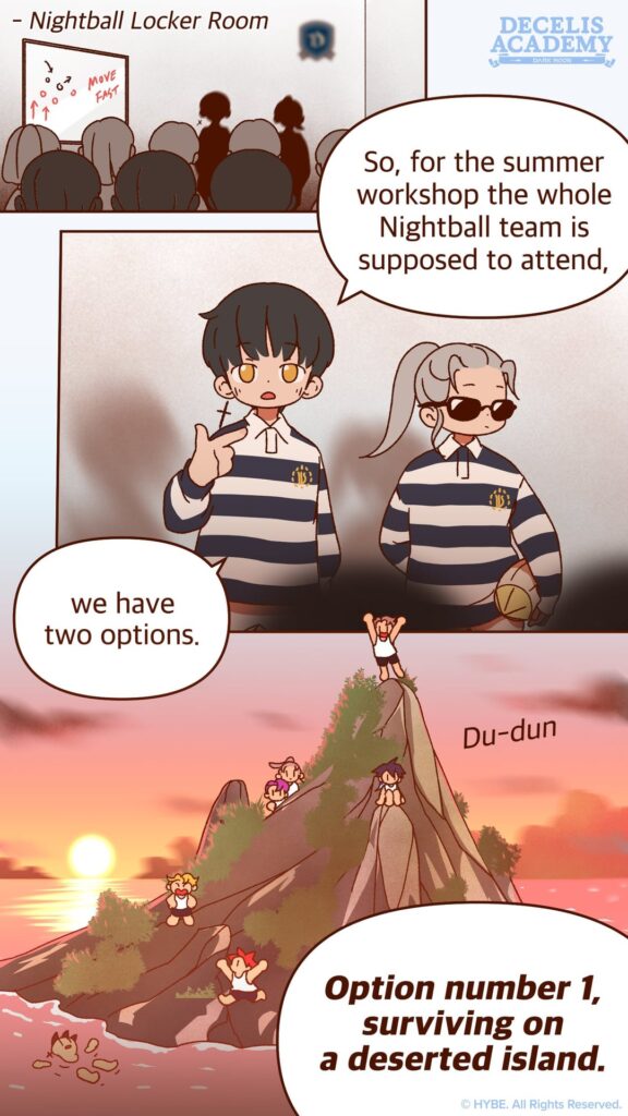 240630DARK MOON Twitter: Decelis Academy Cuttoon - [Ep.31] Where Should We Go This Summer?