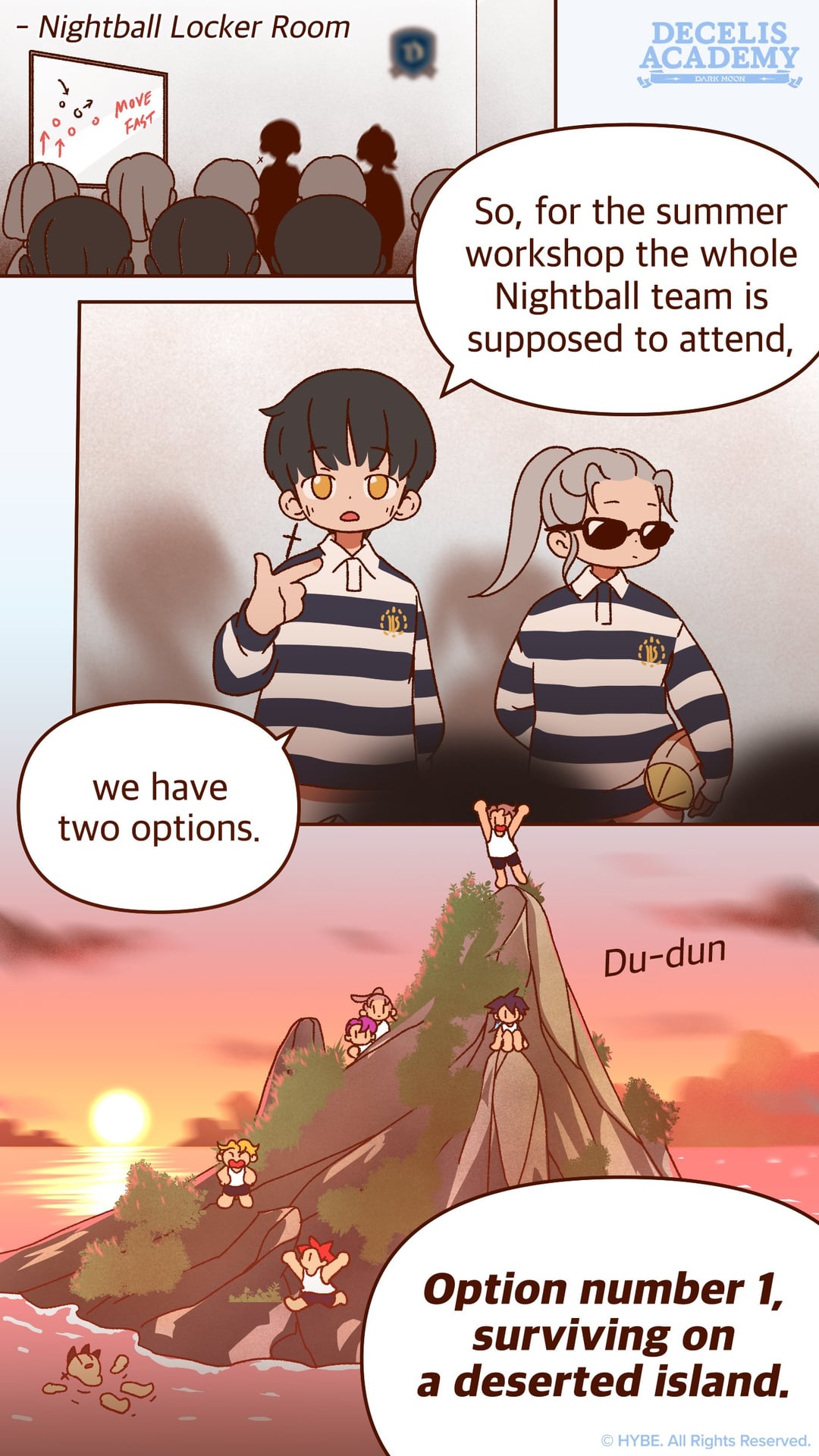 240630DARK MOON Twitter: Decelis Academy Cuttoon - [Ep.31] Where Should We Go This Summer?