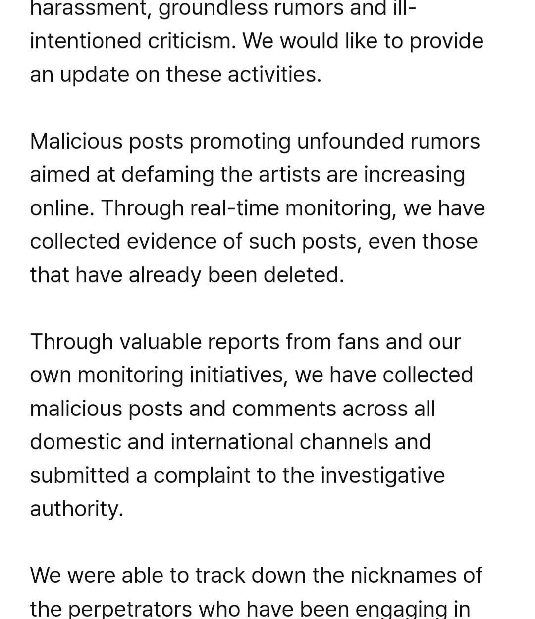 240610 [Notice] Update Notice on Legal Proceedings Against Violation of Artist Rights (June. 10.)