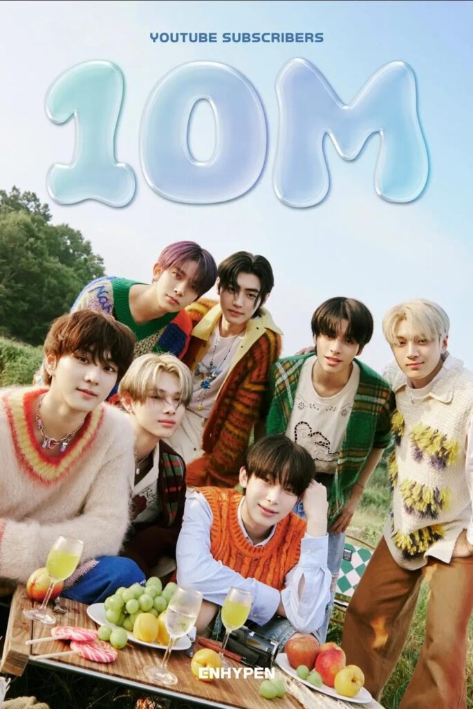 240623 ENHYPEN Official Youtube has surpassed 10M subscribers