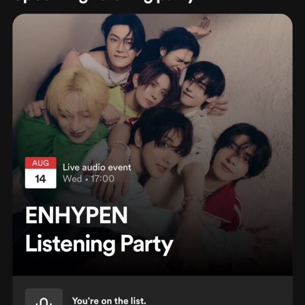 240806 Spotify Indonesia Listening Party with ENHYPEN on August 14 via K-Pop ON! (온) Hub