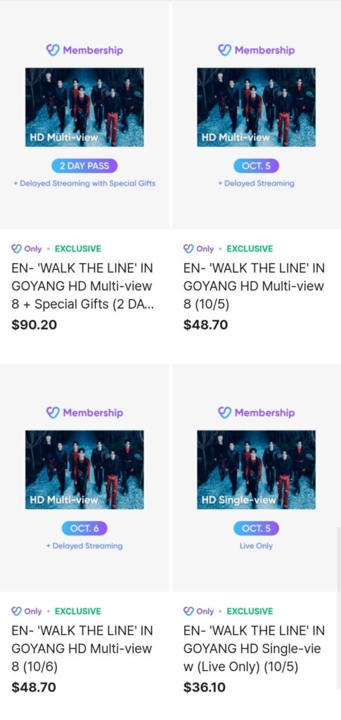240919 'WALK THE LINE' IN GOYANG Live viewing tickets available on Weverse Shop
