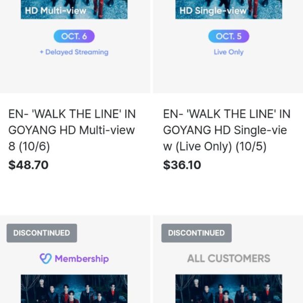 Walk The Line Live Tickets Discontinued?