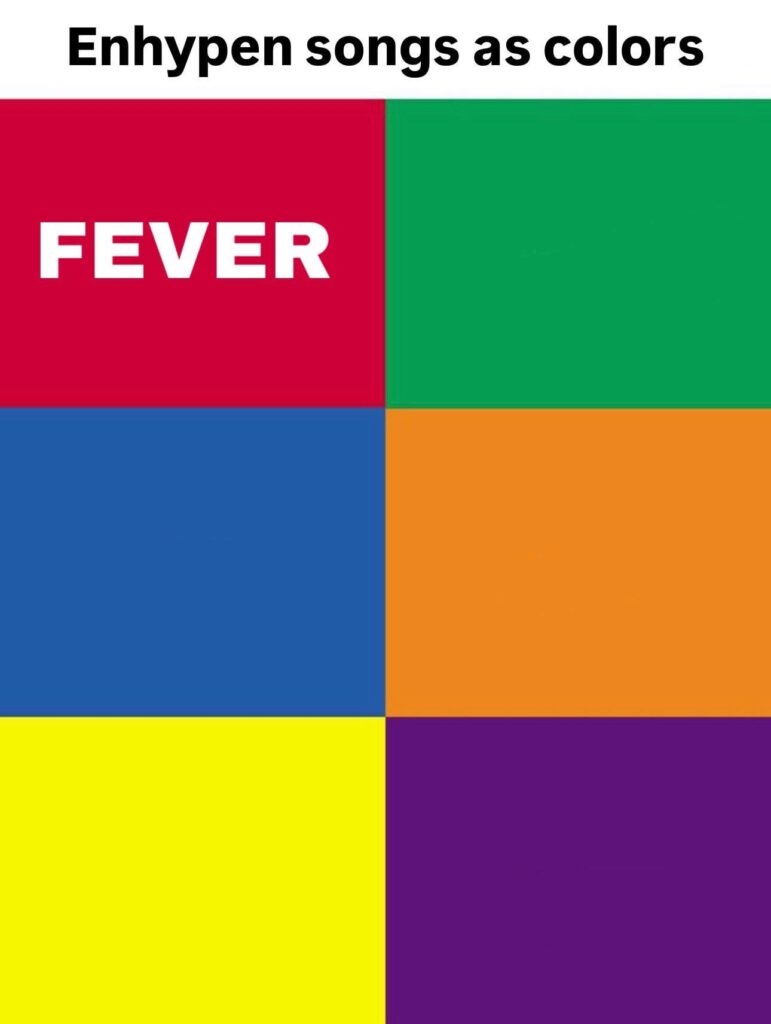 Enhypen songs as colors 💚