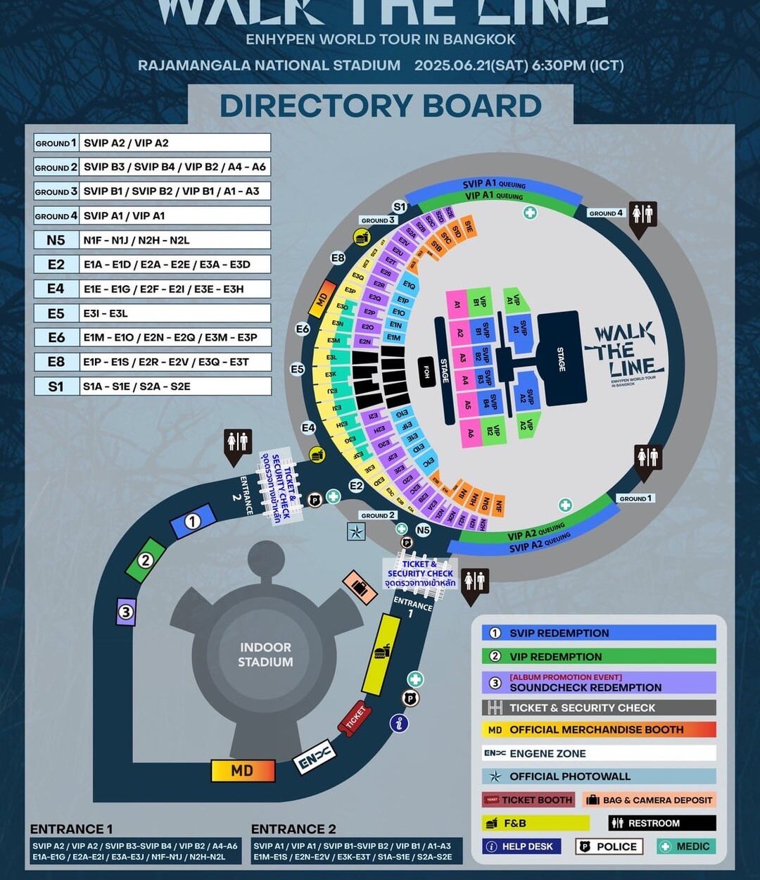 WALK THE LINE IN BANGKOK ENGENE ZONE - CONCERT - MERCH Information