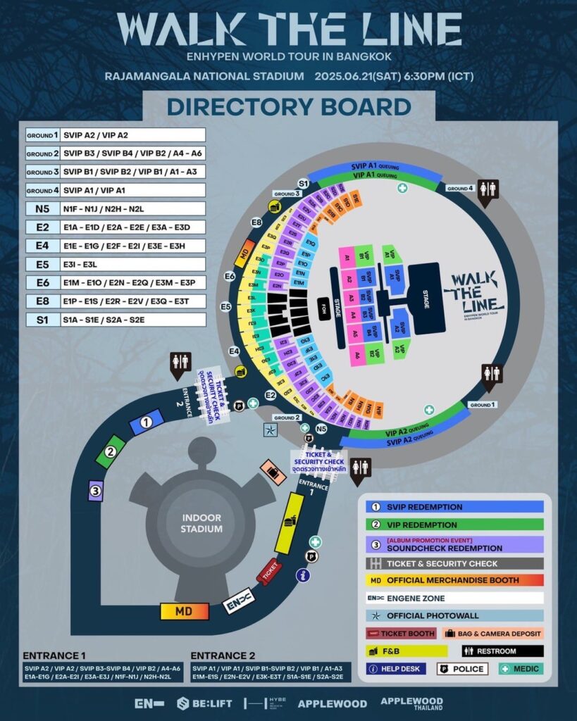 WALK THE LINE IN BANGKOK ENGENE ZONE - CONCERT - MERCH Information