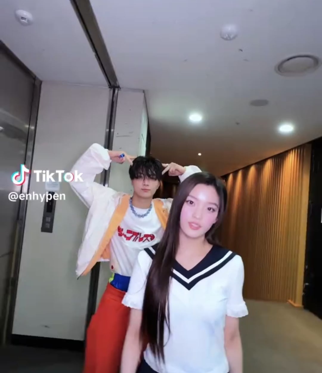 250629 Tiktok: Jay with Illit Iroha @ Outside
