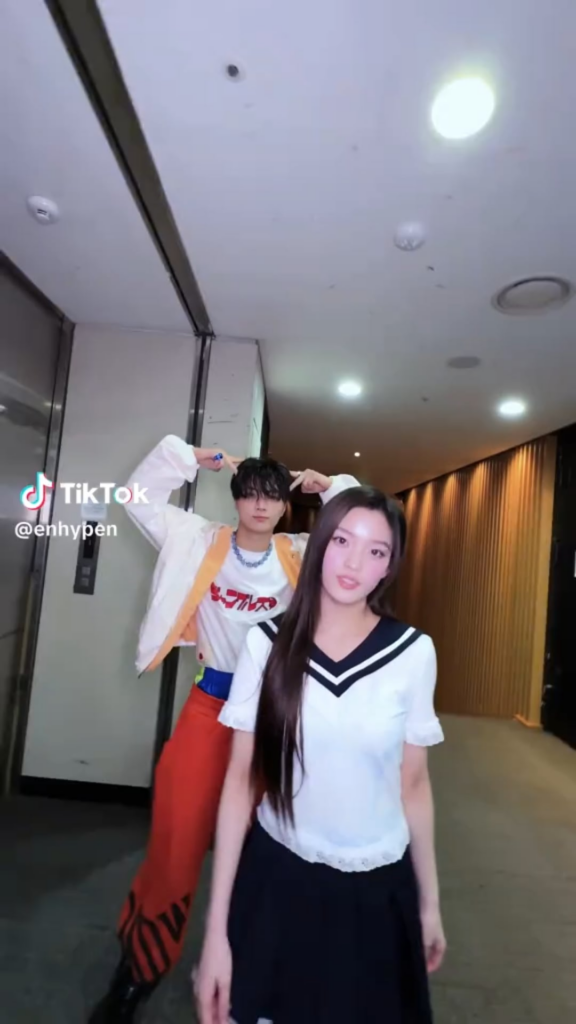 250629 Tiktok: Jay with Illit Iroha @ Outside