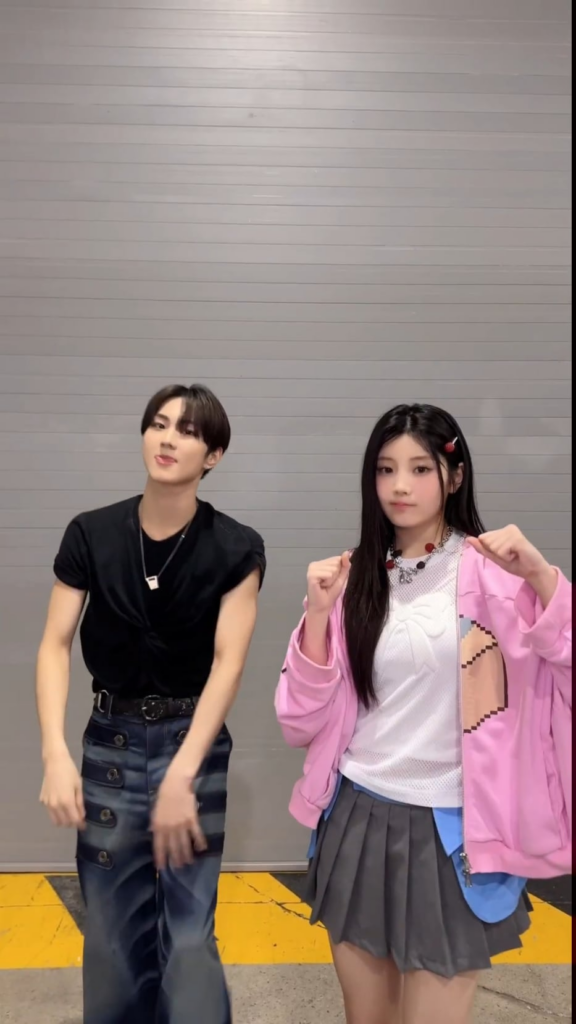 250619 ILLIT TikTok: Wonhee with Jungwon @ Do The Dance