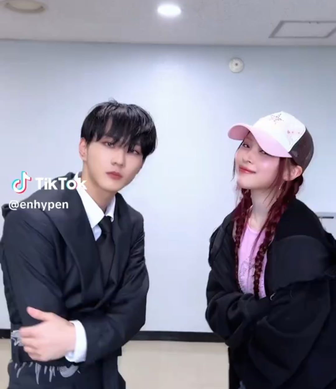 250626 Tiktok: Jungwon with Itzy Ryujin @ Outside