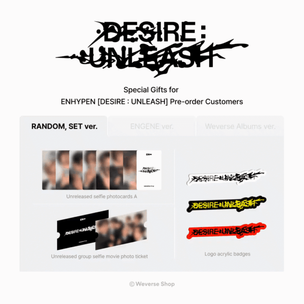 250523 DESIRE:UNLEASH Weverse Shop Global & Japan Pre-Order Benefits