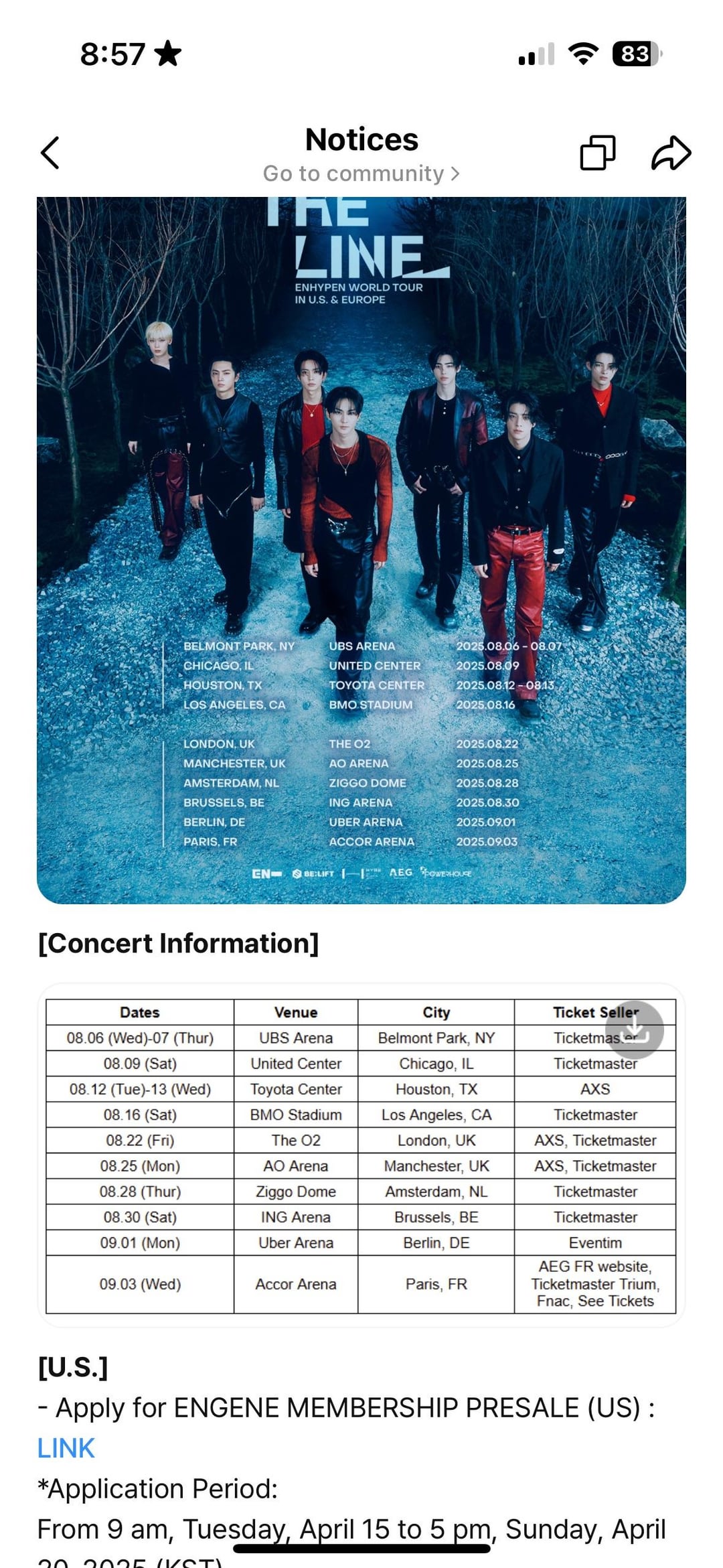 WTL Tour Additional Dates