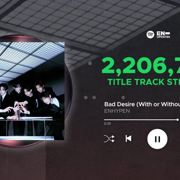250607 Bad Desire (With or Without You) debuts with 2,206,770 streams on Spotify - their highest first day track streams🎉