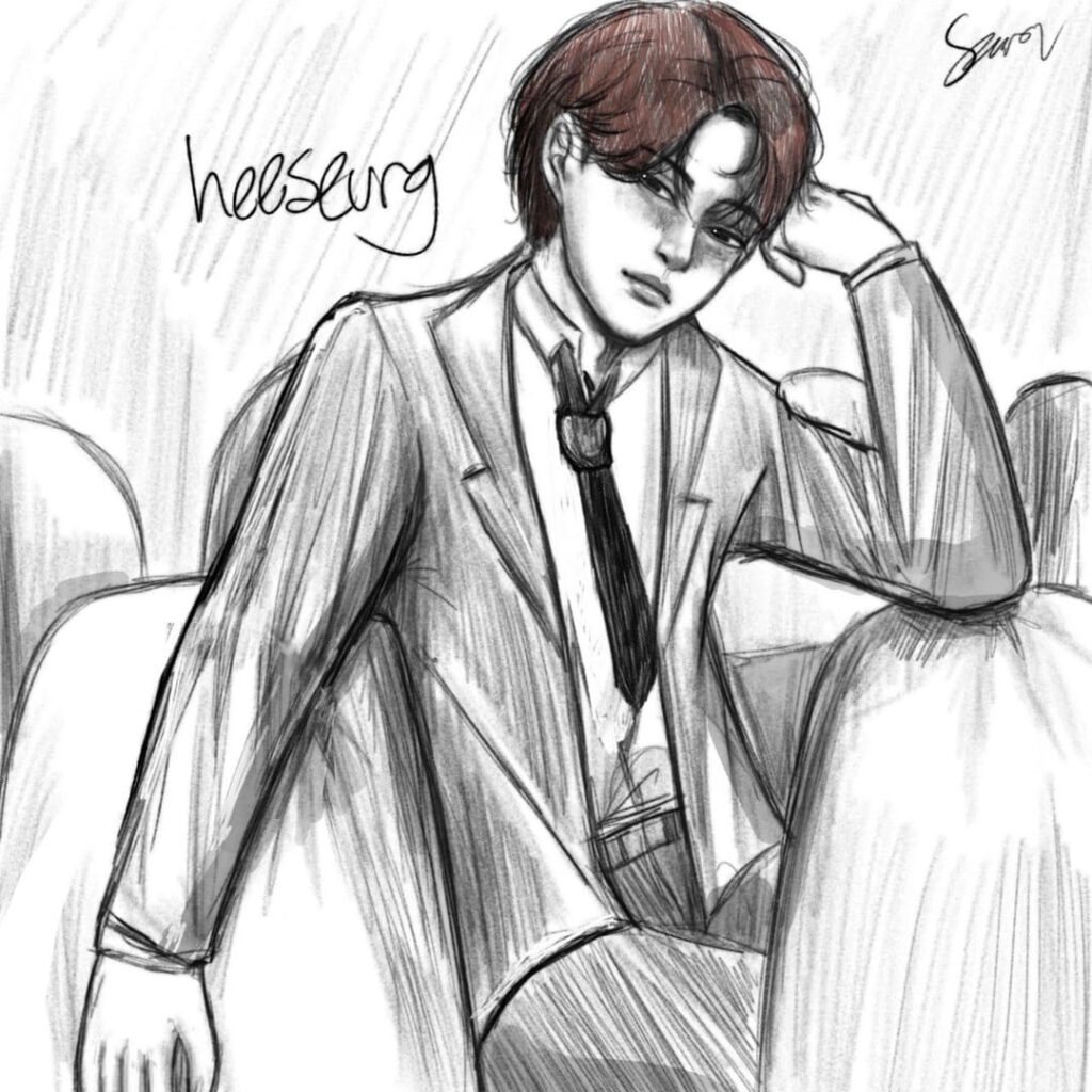 Heeseung fanart (my friend asked me to draw this a few days ago, idk if it's similar or not)
