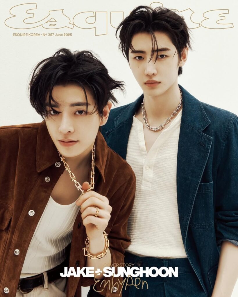 250516 Jake & Sunghoon Esquire Korea June Issue Cover with Tiffany & Co.