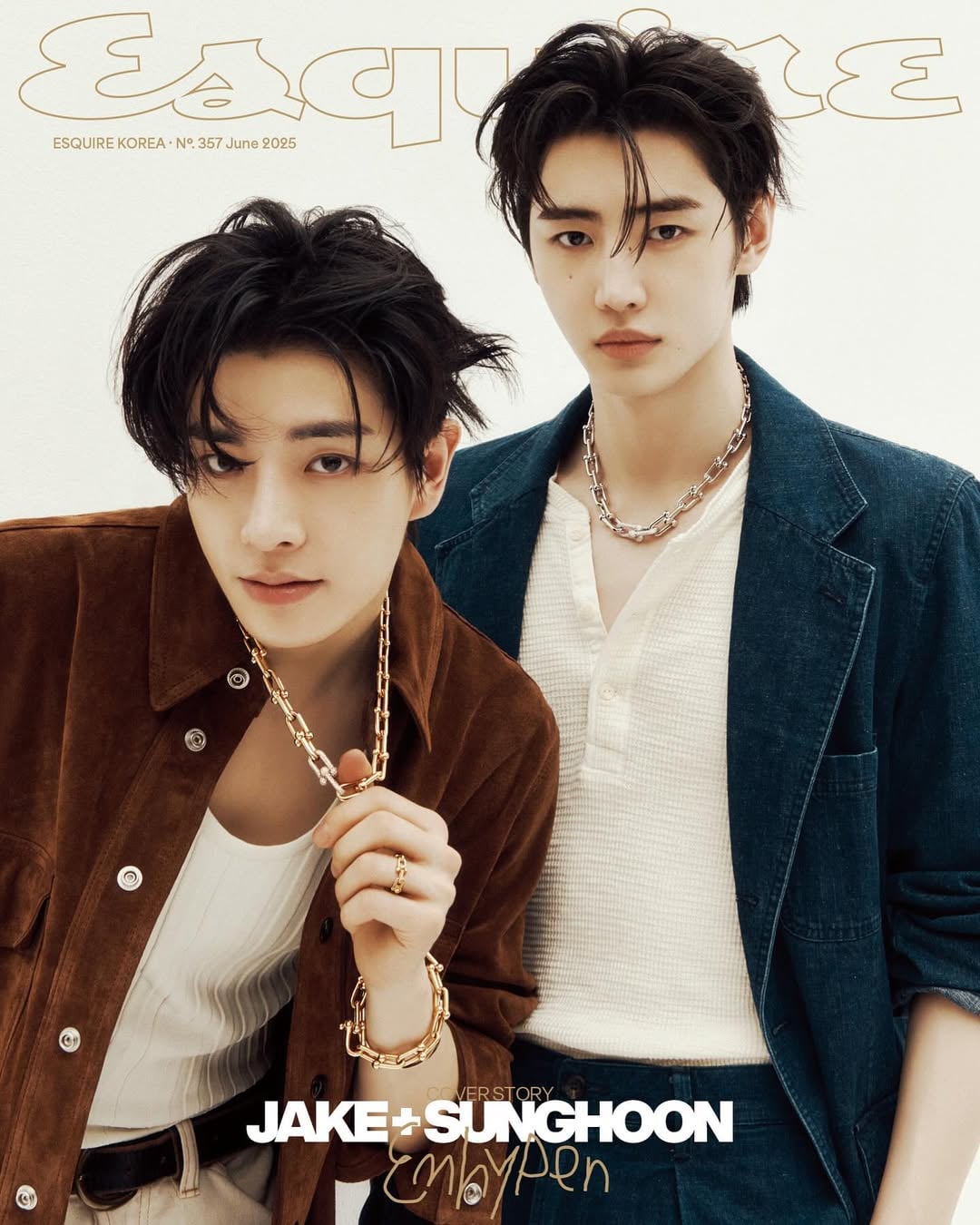 250516 Jake & Sunghoon Esquire Korea June Issue Cover with Tiffany & Co.