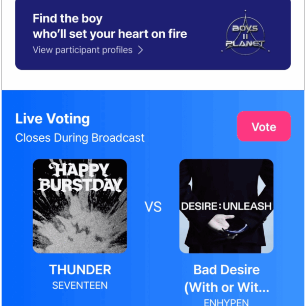 mcountdown LIVE voting is OPEN NOW on the mnet plus app ‼️engenes, pls vote 🥹💙 (you just need to click vote 5 times, there's no "collecting" involved)