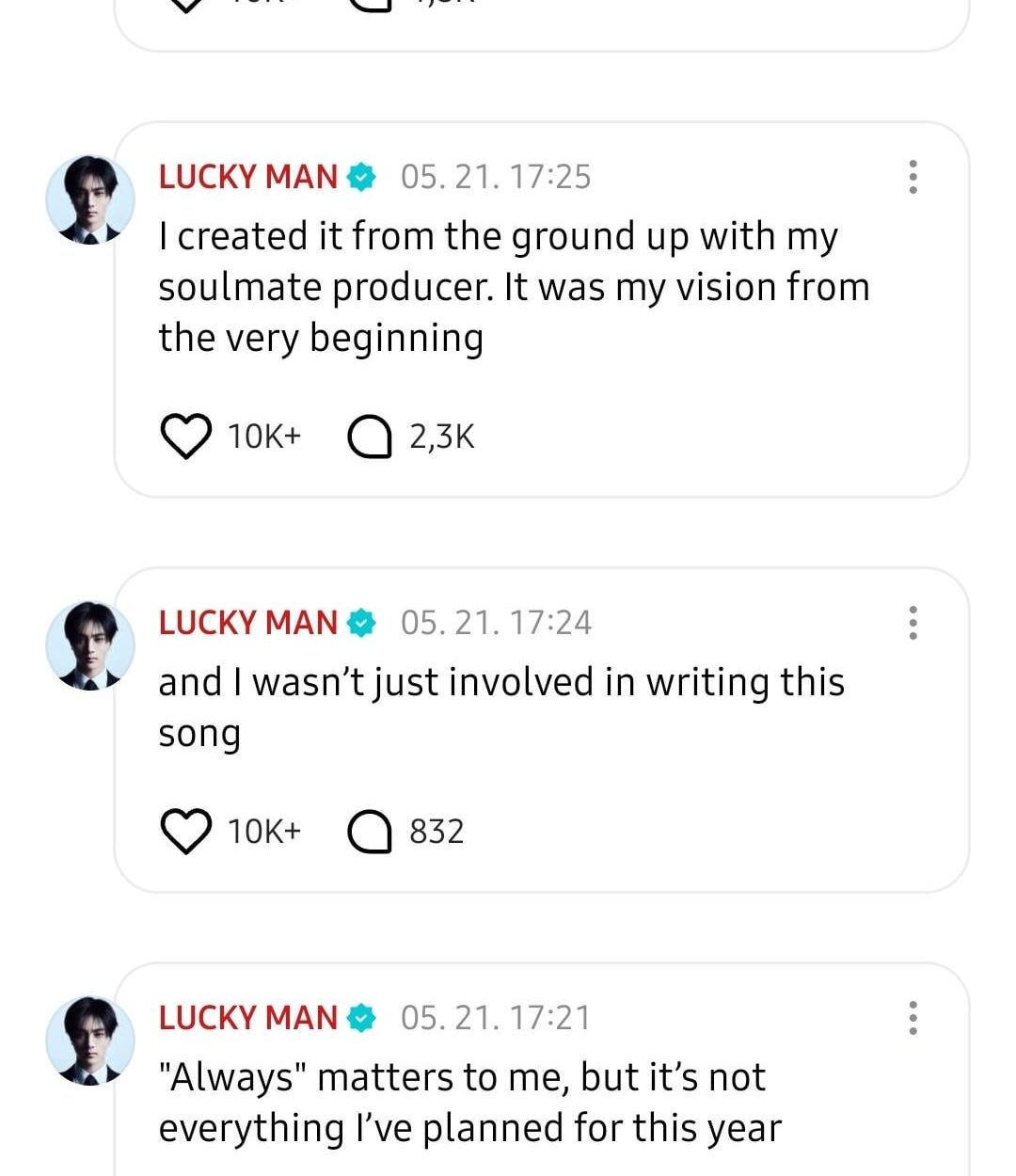 250522 JAY Weverse replies