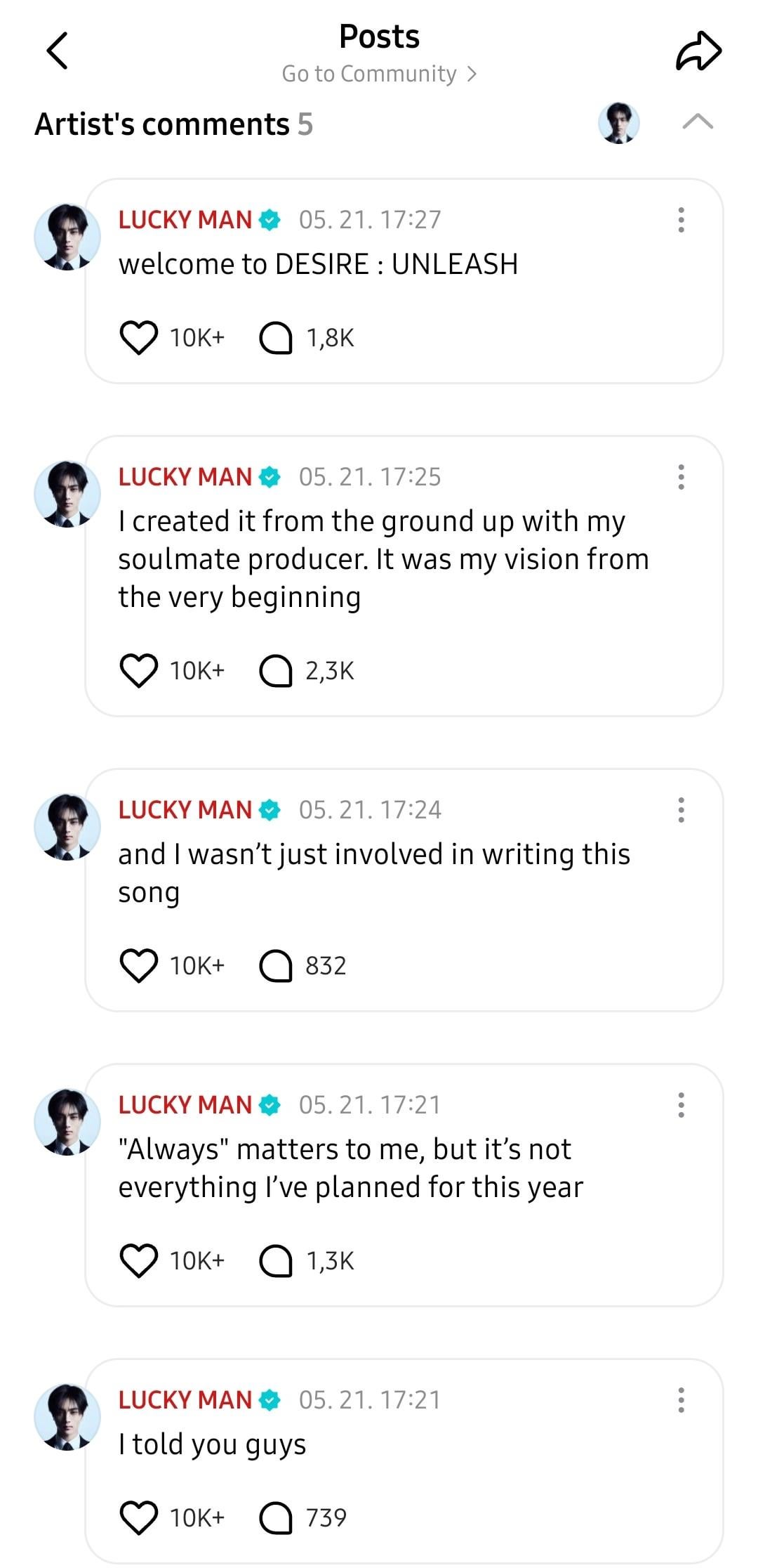 250522 JAY Weverse replies