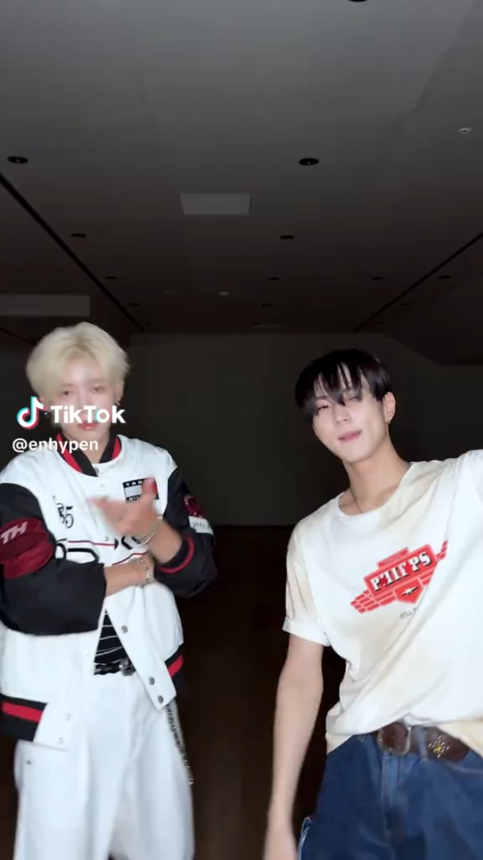 250706 TikTok: Jungwon with Nowz Jinhyuk @ Outside