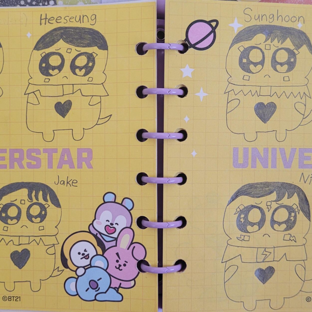 Fanart by me: Enhypen Member Fairies with Hollow Hearts.