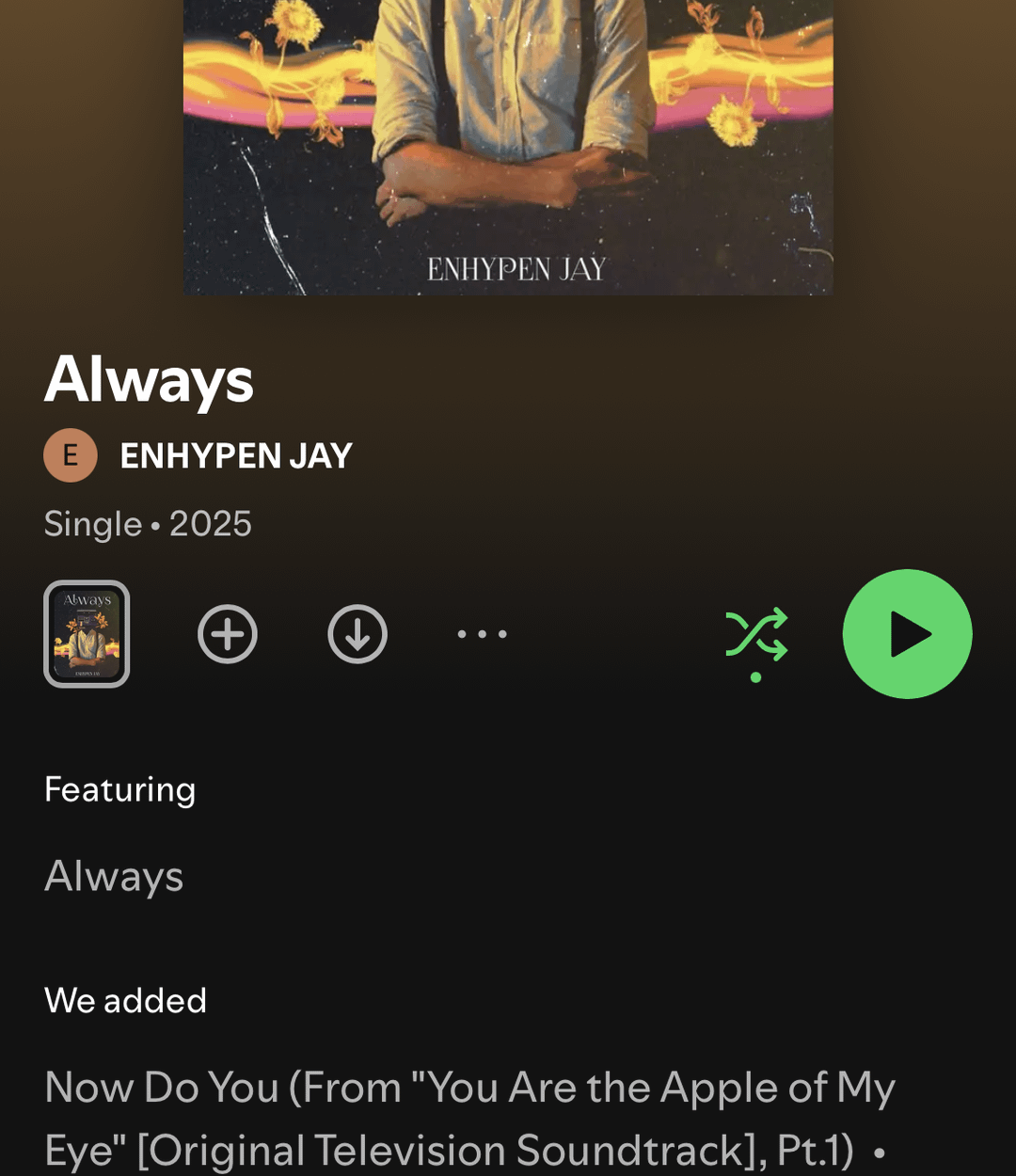 Please help me report to protect.hybecorp this Spotify account profiting off of Jay's "Always" cover